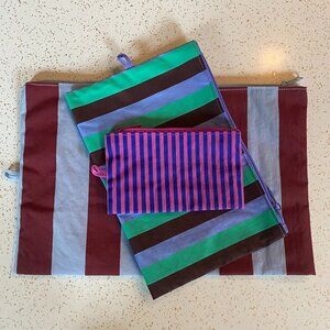BAGGU Go Pouch Set, Vacation Stripes